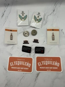 Lotto 10 Spille Smaltate Promo Alcool + Adesivi Tequila Whisky Collezionismo - Foto 1 di 7
