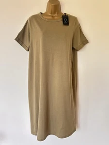 NEXT Maternity Khaki T Shirt Dress Sz 12 New! Holiday Casual - Picture 1 of 11
