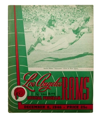 December 8, 1946 LA Rams vs. Green Bay Packers Football Game Program 195608 - Image 1 of 4