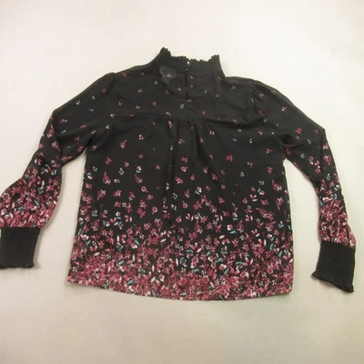 Рубашка женская Ariat маленькая с длинным рукавом высокий вырез повседневная с цветочным рисунком на открытом воздухе - Изображение 1 из 4