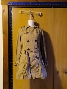 GAP Damen Klassischer Trenchcoat Gr. M Khaki mit Gürtel Knopfleiste Medium - Bild 1 von 9