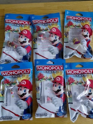 6 x Monopoly Gamer Additional Game Tokens  2Fire Mario Wario Toad Boo Diddy kong - Image 1 of 3