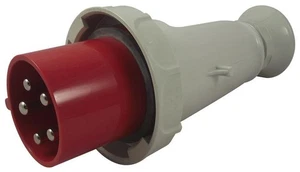 WALTHER - 63A, 415V, Cable Mount CEE Plug, 3P+N+E, Red, IP67 - Picture 1 of 1