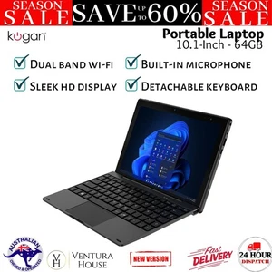 Kogan Atlas 10.1" 2-in-1 D600 Touchscreen Laptop Windows 11 Home S Computer 64GB - Picture 1 of 12