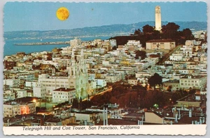 San Francisco California Vintage Postcard Telegraph Hill Coit Tower - Picture 1 of 2