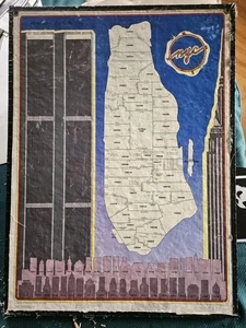 1980 ZIP Code Skyline Map Of Manhattan Twin Towers Great Graphics UNIQUE - Picture 1 of 14