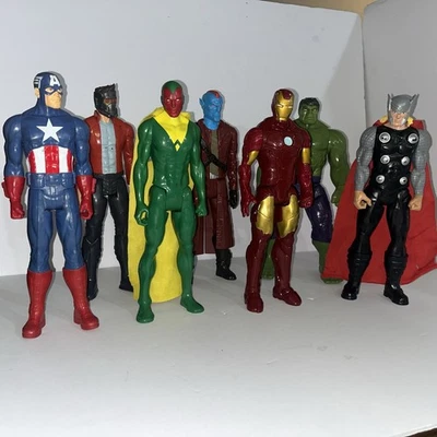 Marvel Action Figures - Lot of 7. 12” Some more obscure finds. Pre-Owned - Image 1 of 4