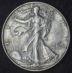 Demi-dollar argent 1947-P Liberté à pied 50C - COINGIANTS - - Photo 1/2
