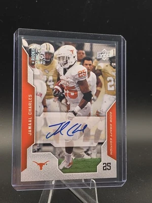 2008 Upper Deck Draft Jamaal Charles Rookie Autograph #46 Texas Longhorn Chiefs - Image 1 of 2