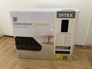 INTEX TWIN PILLOW REST RAISED AIRBED INFLATED SINGLE BED WITH BUILT IN PUMP - Picture 1 of 12