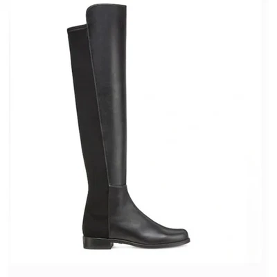 Stuart Weitzman Women's 5050 Nappa Over the Knee Leather Equestrian Boot 5 Black - Image 1 of 4