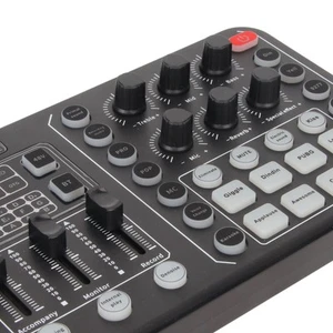 Live Sound Card Support BT 48V Large Diaphragm Noise Cancelling Sound Mixer SAL - Afbeelding 1 van 24