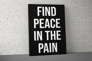 Arte de pared en lienzo motivacional para gimnasio - decoración de fitness para inspiración - Imagen 1 de 5