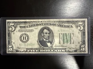  1934 $5 Federal Reserve Note St. Louis XF-AU Crispy - Picture 1 of 2