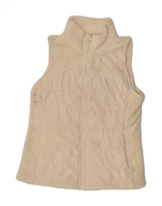 FILA Womens Padded Gilet UK 10 Small Beige Polyester AR33 - Picture 1 of 3