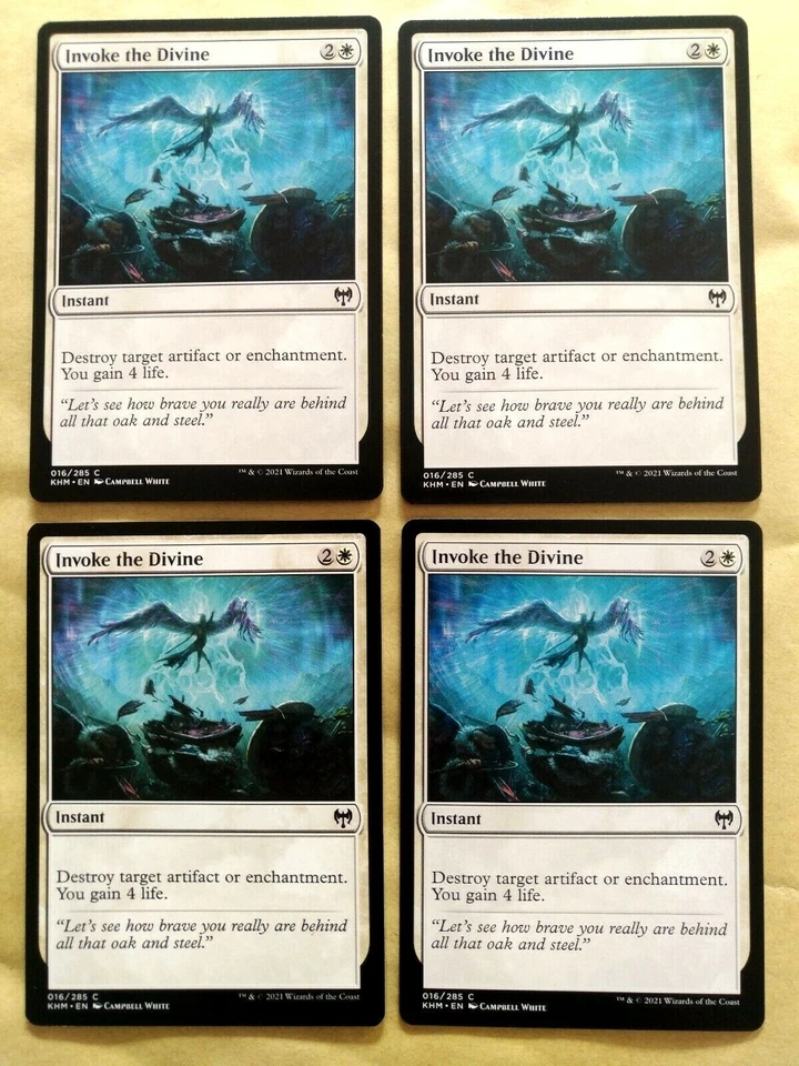 4x Invoke the Divine - MTG Kaldheim Common KHM NM - Imagen 1 de 1