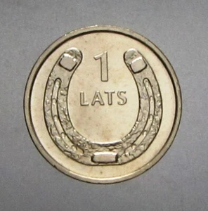 1 LATS LATVIA LETTONIA 2010 Horseshoe upwards KM 117 - Foto 1 di 2