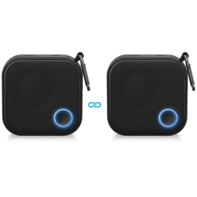 Altavoz inalámbrico compacto Brookstone Big Blue Go, IPX7 resistente al agua (paquete de 2) Foto 1 de 4