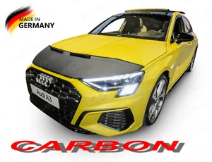 Carbon Optik BRA für Audi A3 8Y Bj. ab 2020 Steinschlagschutz Haubenbra Tuning - Picture 1 of 8