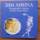 2004 " Olympic Games Athens " - Kursmünzensatz mit 2 Euro Gedenkmünze im Folder
