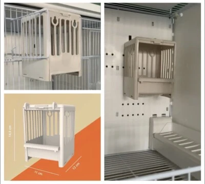 2 x Plastic Canary Nest Pans /Bird Nest Box For External or Internal Cage Fixing - Image 1 of 4