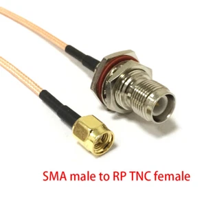 Wifi Antenna Cable SMA Male to RP TNC Jack Male Pin Pigtail Adapter RG316 15cm - Picture 1 of 3
