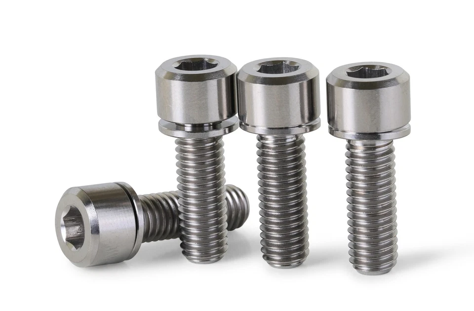 ACER RACING M8 x 1.25 x 24mm TITANIUM BMX Bicycle Stem Cap Bolt Set of 4 Aerospace Grade