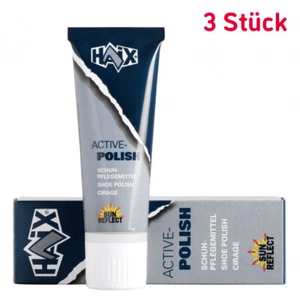 3 Stück Haix Schuhcreme schwarz / farblos NEU 75ml Tube Creme Schuhpflegemittel - Bild 1 von 2