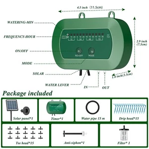 Solar Automatic Drip Watering Kit for Garden,Automatic Watering Timer for Plants - Picture 1 of 9