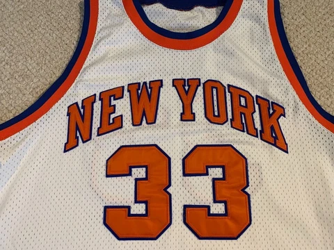 1985-86 New York Knicks Patrick Ewing Authentic Mitchell & Ness jersey size 52 Cover