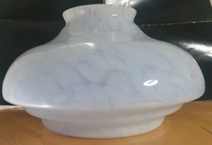 Vintage Art Deco Blue Cloud Glass Pendant Light Shade - Picture 1 of 7