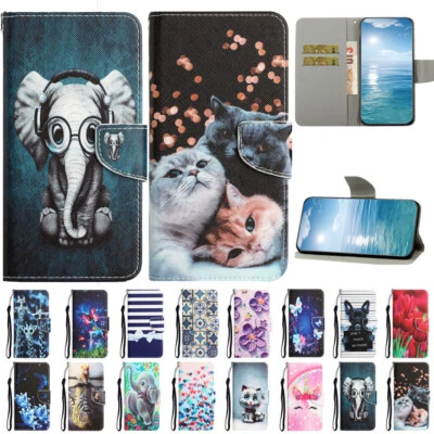 For Samsung A13 A14 A33 A34 A54 A24 Painted Leather Flip Card Wallet Case Cover - Image 1 of 4