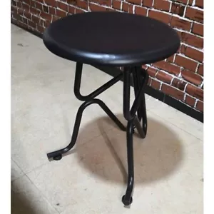 Human Shaped Bar Stool Iron Round Non Fordable Fashionable Home Seat Chair Black - Picture 1 of 7