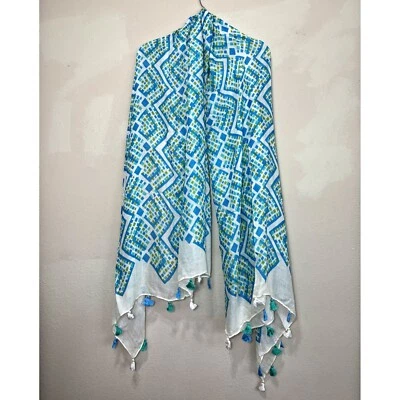 Vera Bradley Bufanda De Gran Tamaño Suave Envoltura Sarong Playa Cubrir Geométrico Verano Foto 1 de 4