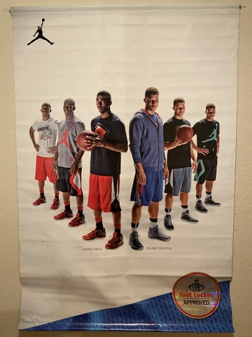 Massive FOOT LOCKER JORDAN Chris Paul Blake Griffin Poster Giant 59X40 Rockets Cover