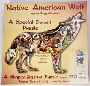 Amerikanische Ureinwohner Wolf Form 750 Teile Puzzle von SunsOut Hergestellt in den USA - Bild 1 von 1