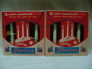 VINTAGE STERLING GONDOLIERS LIGHTS W/FLAME TIPS W/ORIGINAL BOXES - Picture 1 of 6