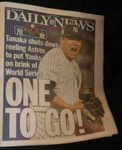 New York Daily News 10/19/17 Yankees Tanaka Shuts down Astros Tragically Hip RIP - Picture 1 of 12
