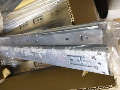 "Par de rodamientos de bolas de extensión completa de montaje lateral deslizables de cajón suave cl 16"" King Slide" Foto 1 de 3
