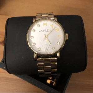 Marc by Marc Jacobs Women's Baker Crystal Index Watch in Gold - Picture 1 of 2