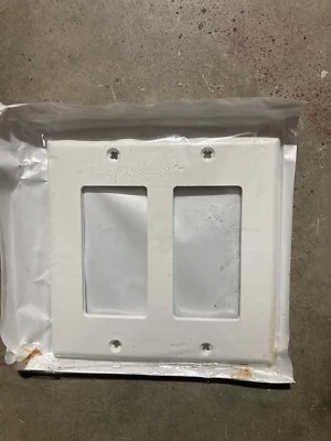 Cantidad 10 Nuevo Leviton Decora 2 velocidades estándar nailon decorador/balancín placa de pared - blanco Foto 1 de 3