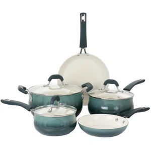 Oster 94243.08 Corbett 8 Piece Nonstick Aluminum Cookware Set In Blue - Picture 1 of 1