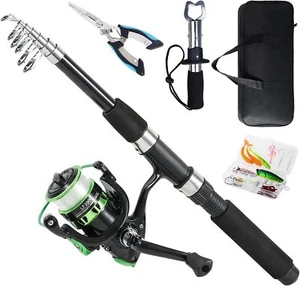 Fishing Rod, 6.9ft Telescopic Fishing Rod and Reel Combo with Fishing Pliers - Picture 1 of 7