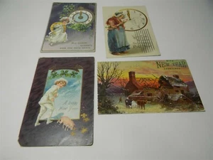 Vintage Tuck's New Year Postcards Lot of 4 Some Embossed or Textured - P31 - Picture 1 of 9