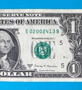 2002 April 13 : E 02002413 B $1 One Dollar Bill BIRTHDAY Note (_2002/4/13) 🎂🎁 - Picture 1 of 3