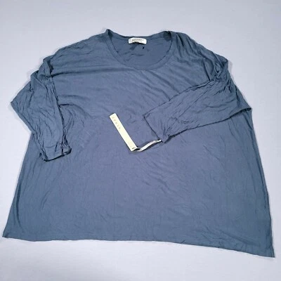 Kenar Top Blouse Womens Medium M Blue Soft Touch Long Sleeve Blue Smoke - Image 1 of 4