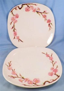 2 Metlox Peach Blossom Bread Plates Poppytrail Vernon Kilns 1950s - Picture 1 of 5