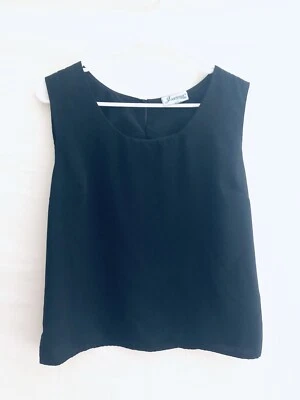 Womens Sleeveless Tank Top Size Medium M Formal Black Casual - Image 1 of 4