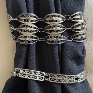 Vtg. Silver Filligree Bracelets - Lot of 2 - Picture 1 of 15