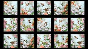 Dating Spiel ~ Kolibris, Blumen ~ Panel ~ Elizabeth's Studios - Bild 1 von 1